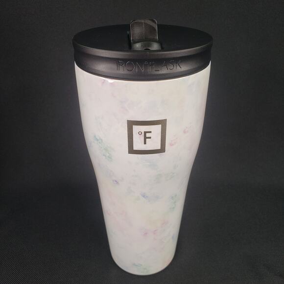 IRON °FLASK Rover Tumbler Pearl 32oz Vacuum Insulated 2 Lids 2 Straws Drink Cup - Picture 2 of 16